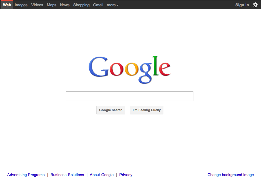 google 1997. Google Redesigns, Cleans Up
